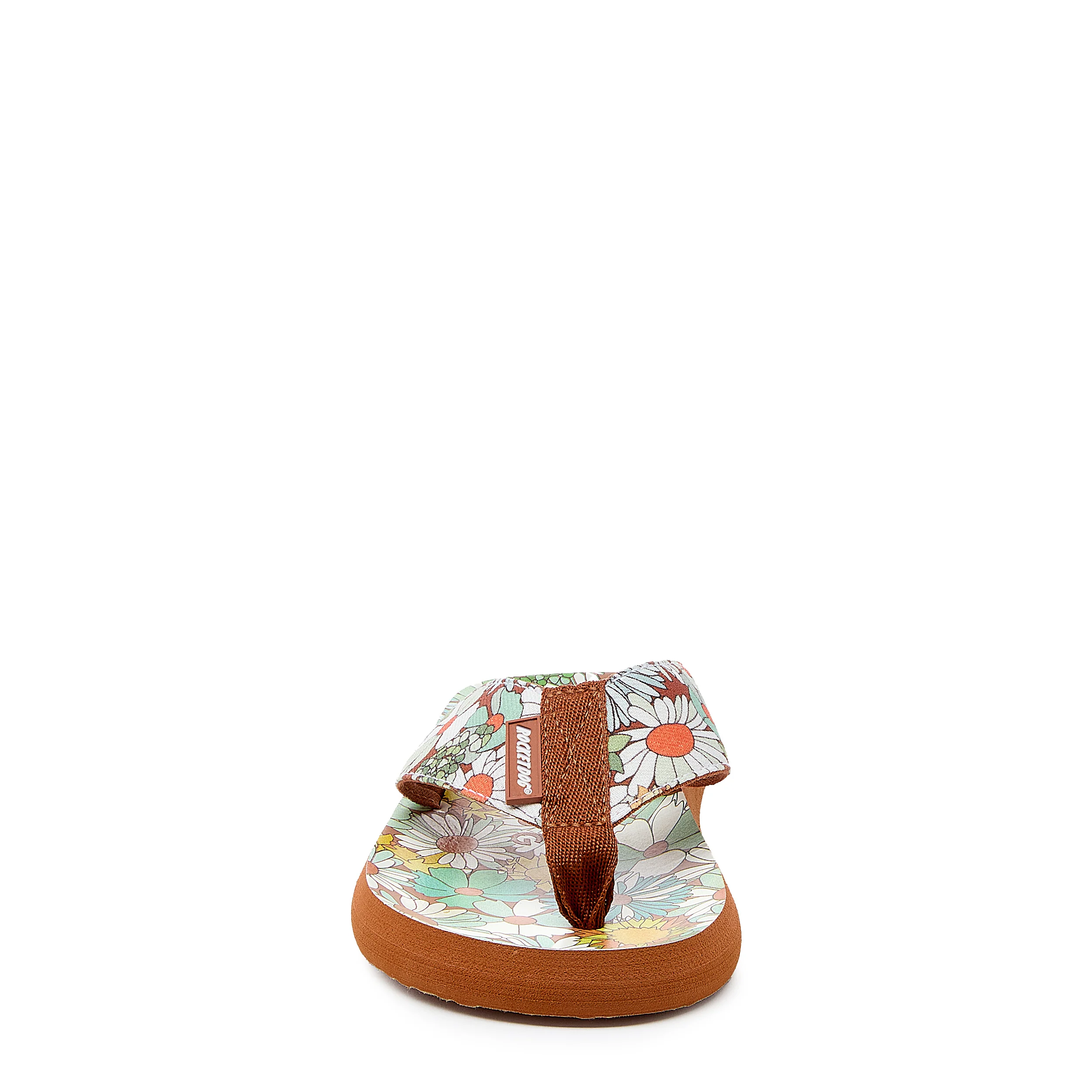 Adios Brown Floral Flip-Flops - Image 5