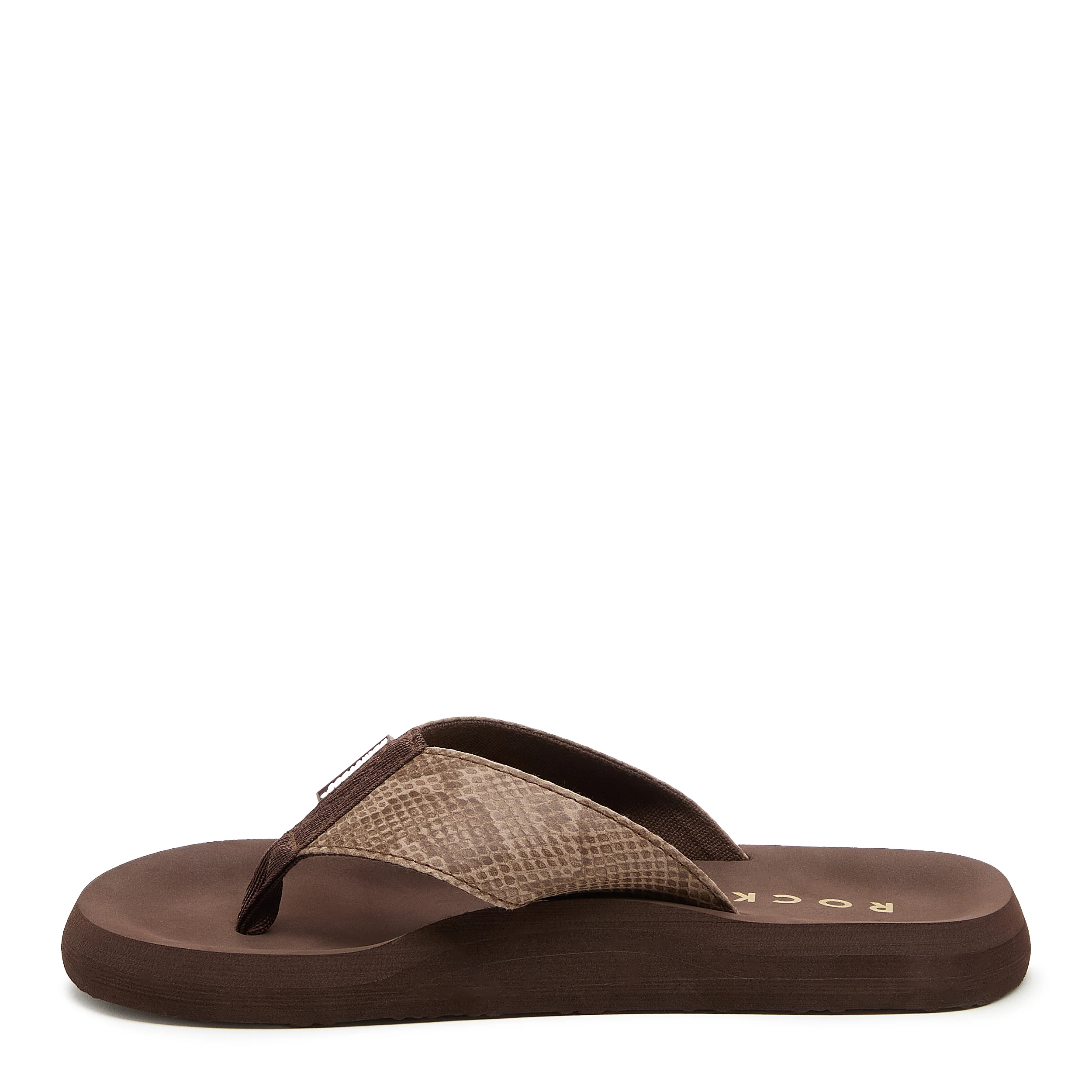 Adios Brown Snake Print Flip-Flops - Image 4