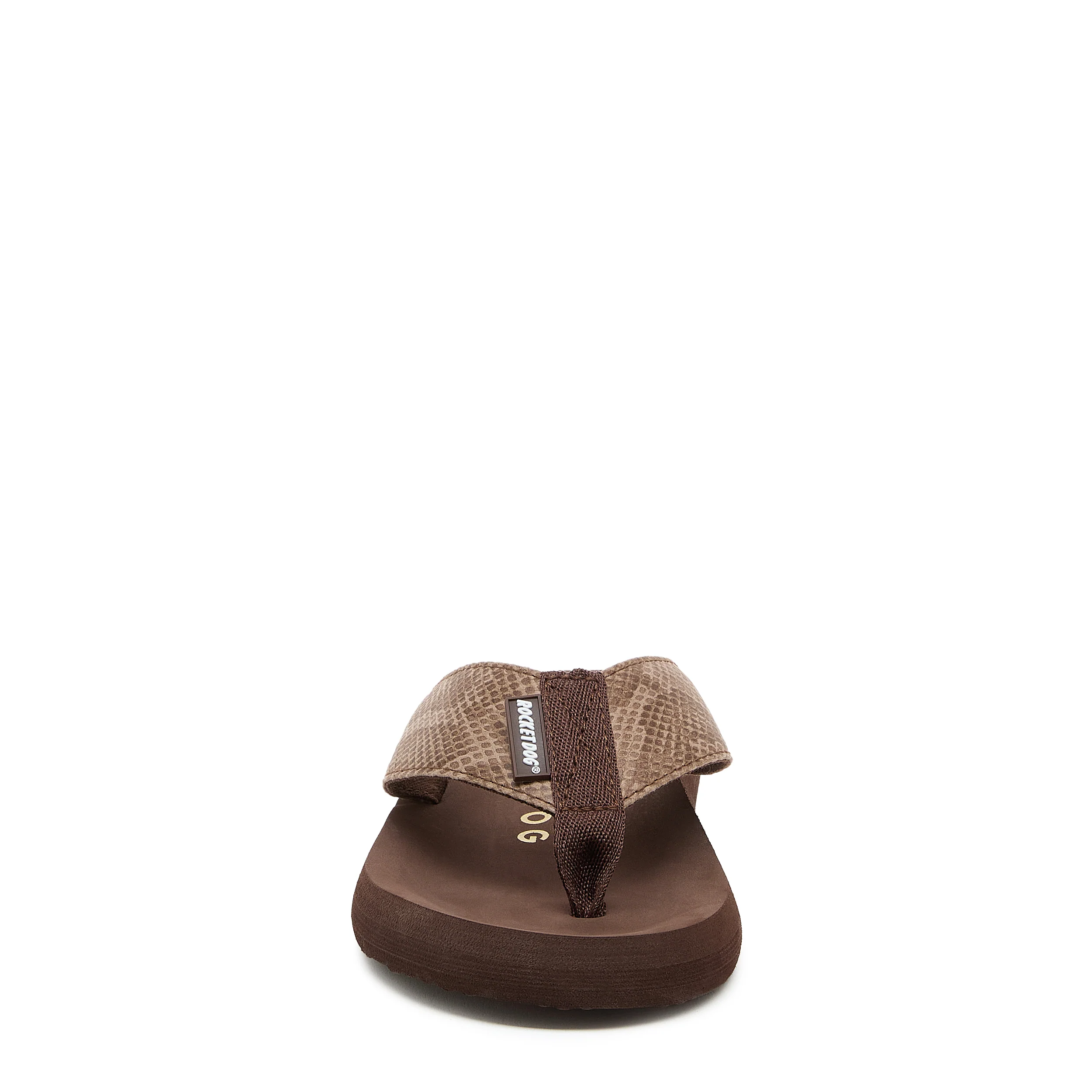 Adios Brown Snake Print Flip-Flops - Image 5