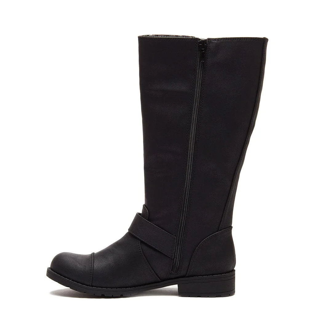 Berry Black Biker Boot - Image 4