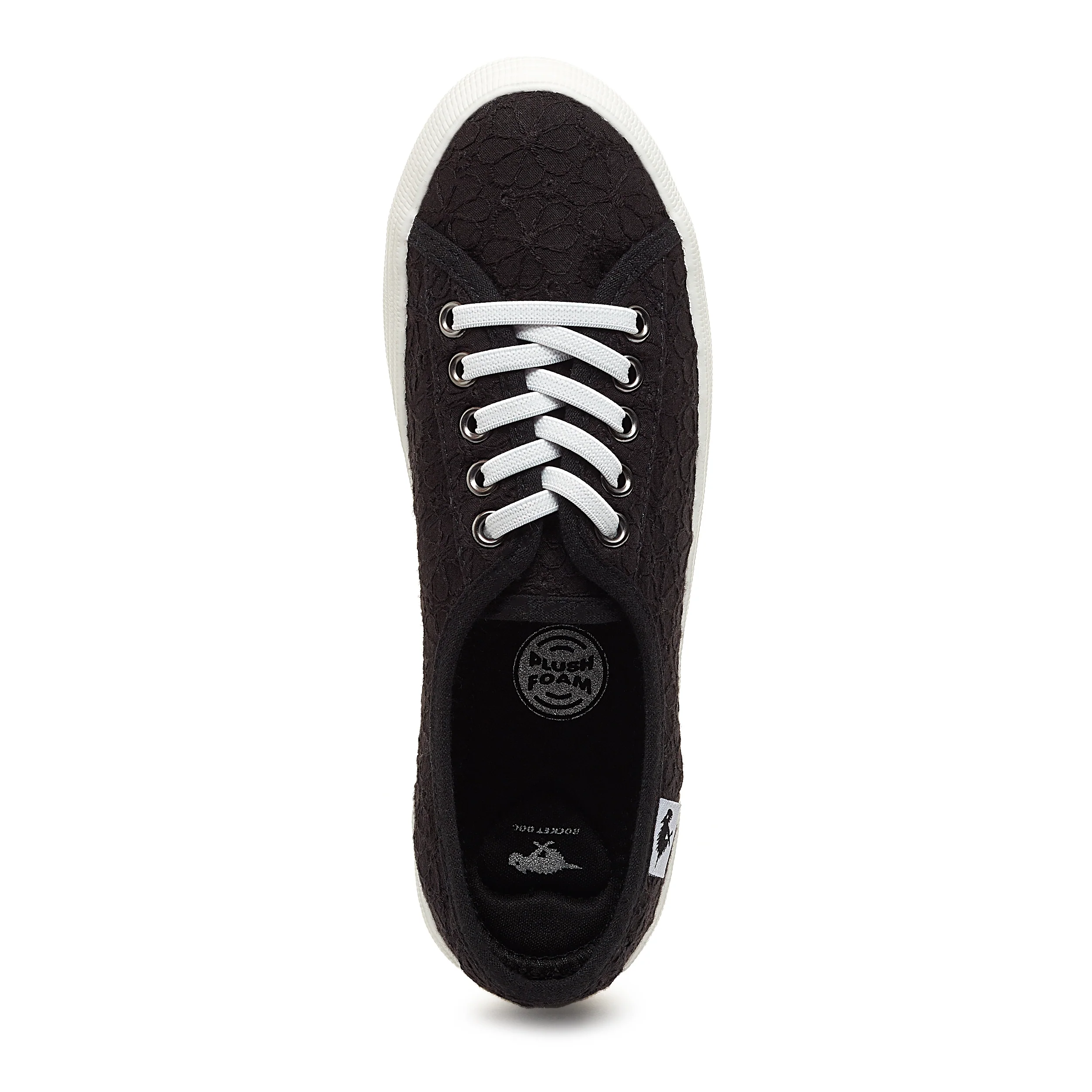 Chow Chow Black Elsie Eyelet Trainers - Image 7