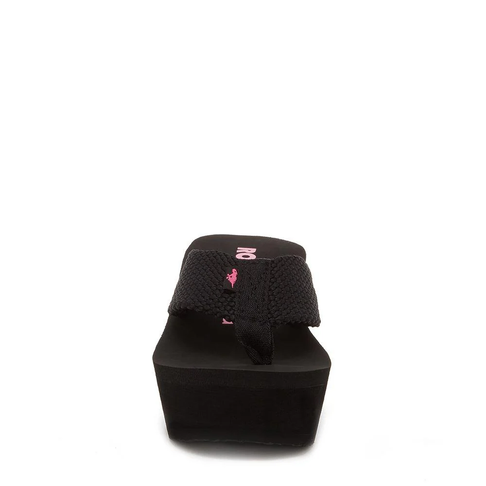 Diver Black Wedge Flip-Flops - Image 5