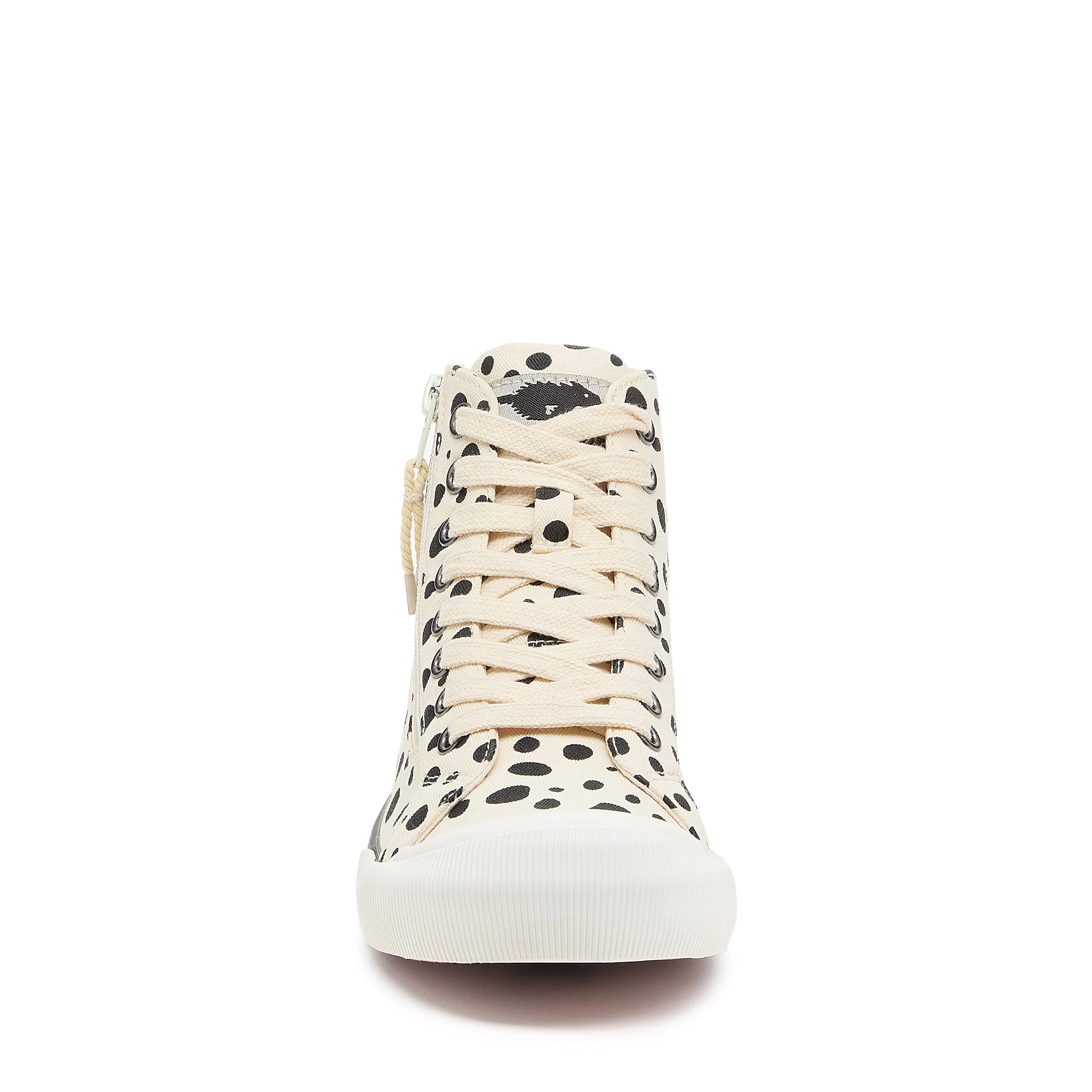 Jazzin Off White Spotty High-top Trainers - Image 5