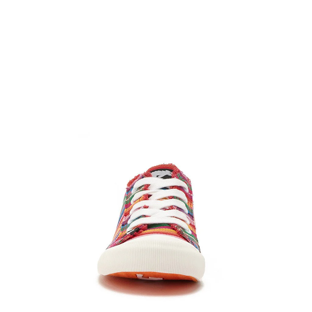 Jazzin Red Multi Stripe Trainers - Image 6