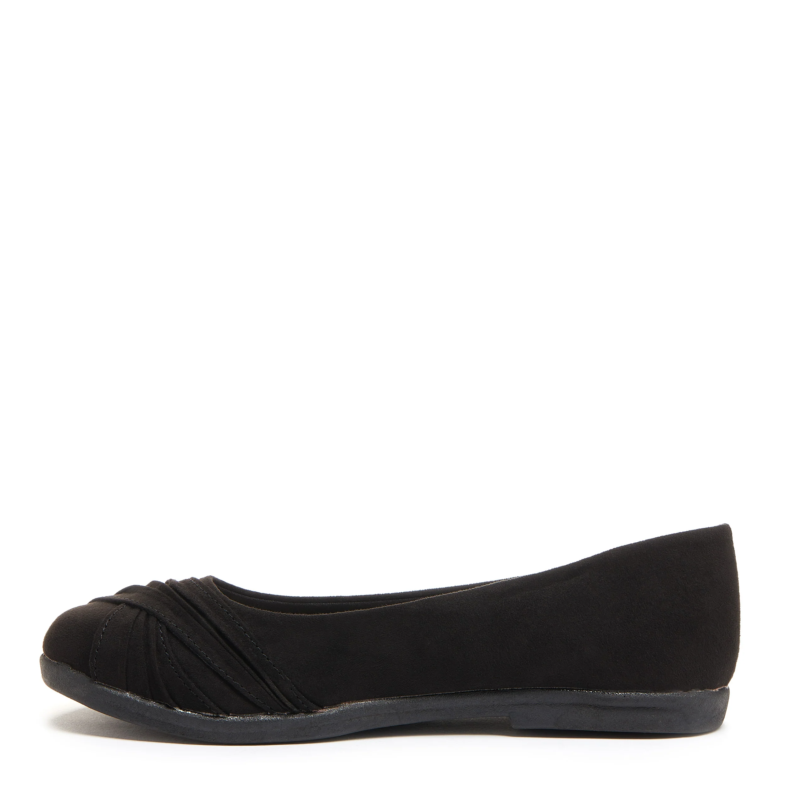 Jupiter Black Slip-On Casual Ballet Pump Shoes - Image 4