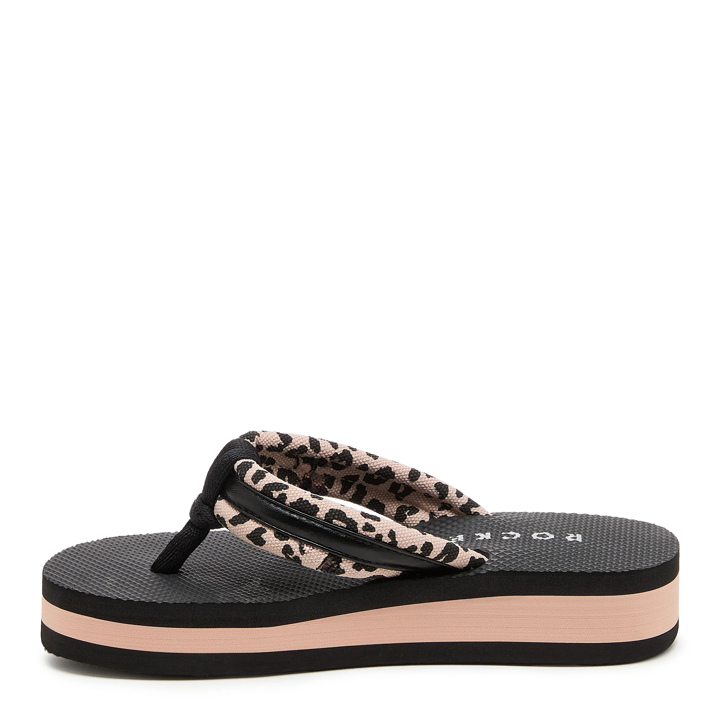 Monica Light Pink Leopard Print Flip-Flops - Image 3
