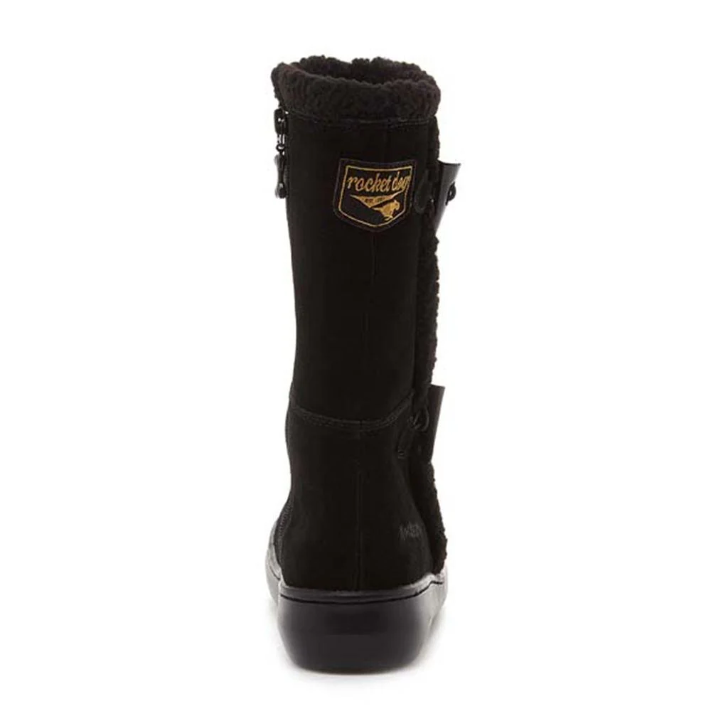 Slope Black Suede Winter Boots - Image 3