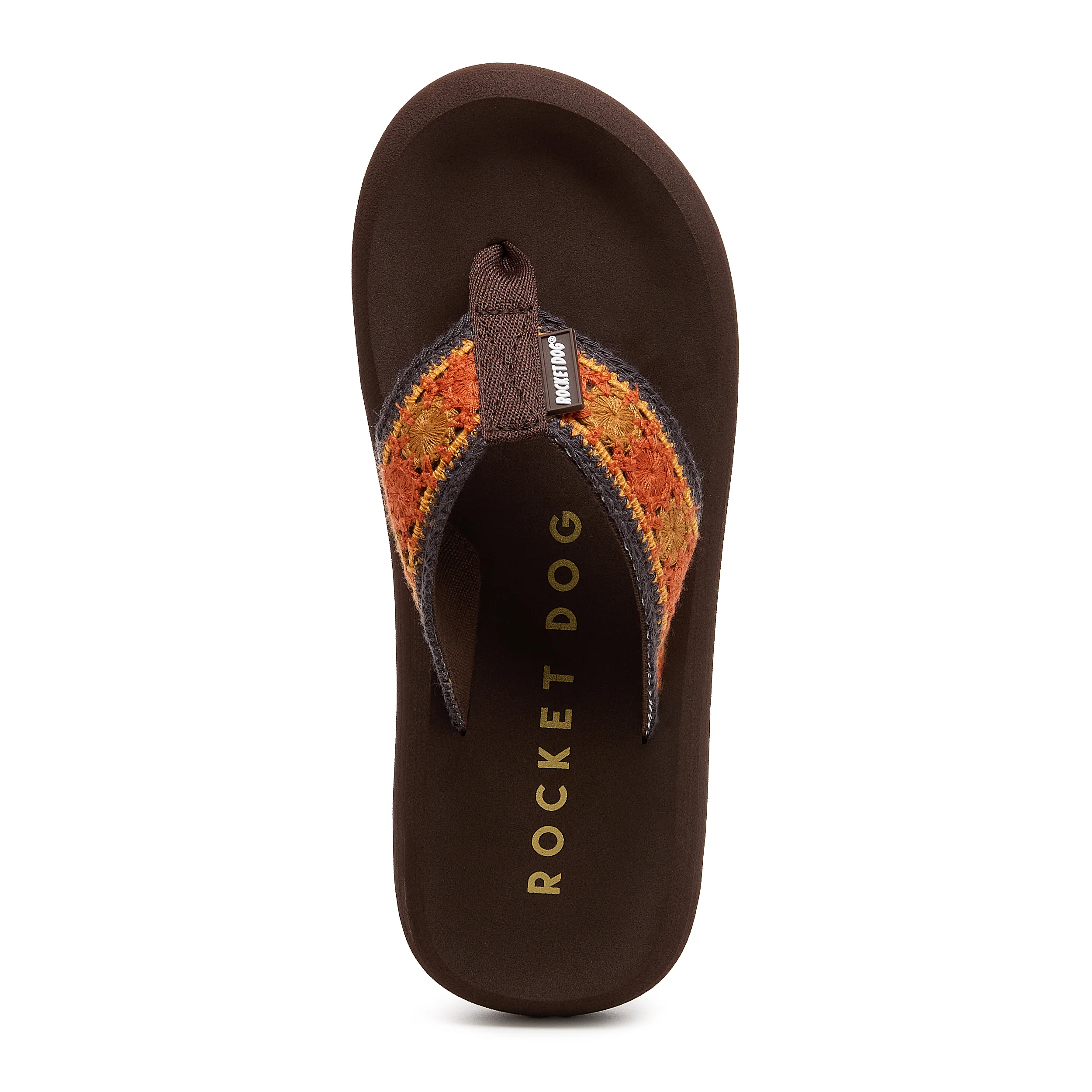 Spotlight Embroidered Brown Flip-Flops - Image 6