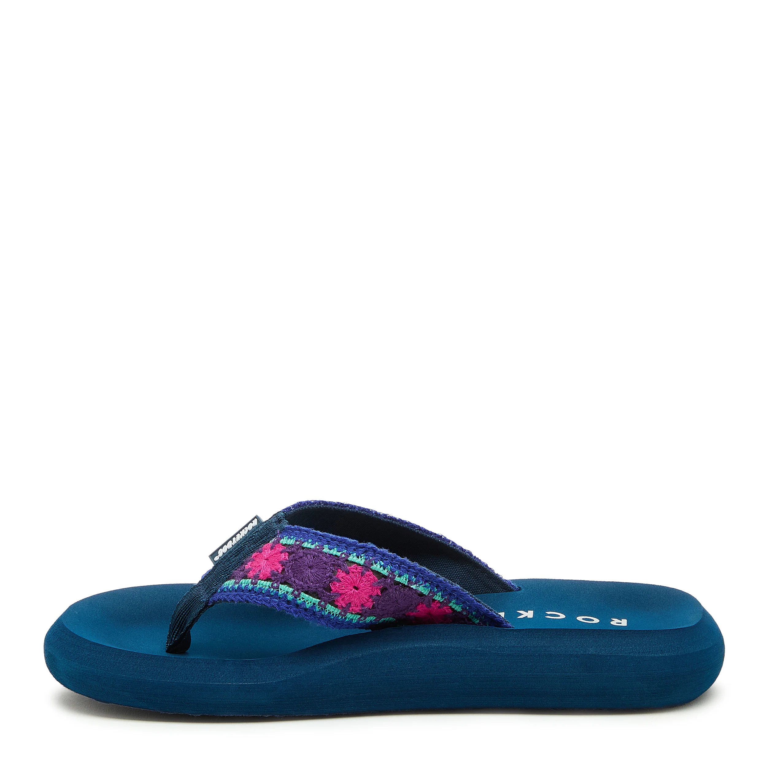 Spotlight Embroidered Purple Flip-Flops - Image 3